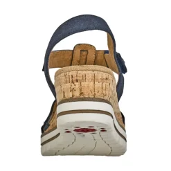 Chaussures Confort|RELIFE Sandales Compensees Femme Bleu Marine