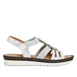 Chaussures Confort|SCALINA Sandales Compensees Femme Blanc