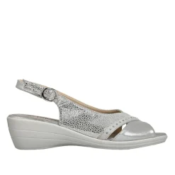 Chaussures Confort|LADY CONFORT Sandales Compensees Femme Argente