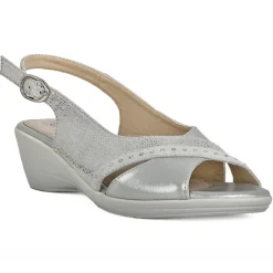 Chaussures Confort|LADY CONFORT Sandales Compensees Femme Argente