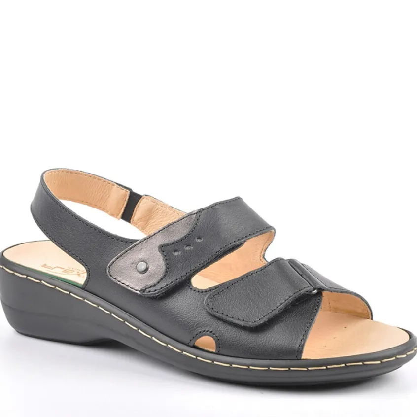 Chaussures Confort|FLEX'IS Sandales Compensees Noir