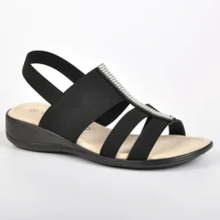 Chaussures Confort|SCALINA Sandales Compensees Noir