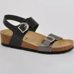 Chaussures Confort|SCALINA Sandales Femme Compensees Noir