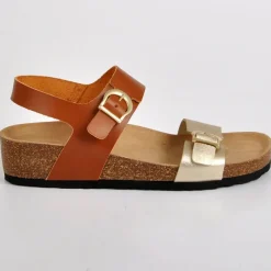 Chaussures Confort|SCALINA Sandales Femme Compensees Marron