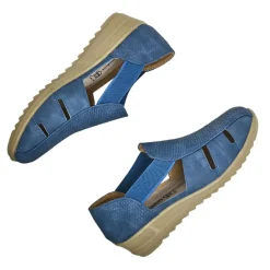 Chaussures Confort|LADY CONFORT Sandales Femme Bleu
