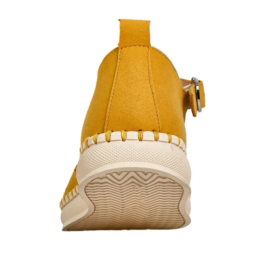 Chaussures Confort|SCALINA Sandales Femme Jaune