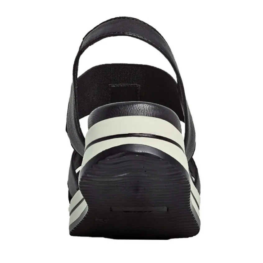 Chaussures Confort|SCALINA Sandales Plateforme Femme Cuir Noir