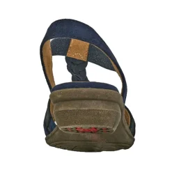 Chaussures Confort|RELIFE Sandales Plates Avec Strass Bleu