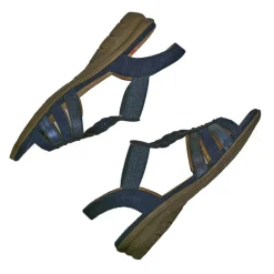 Chaussures Confort|RELIFE Sandales Plates Avec Strass Bleu