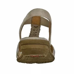 Chaussures Confort|RELIFE Sandales Plates Avec Strass Beige