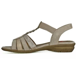 Chaussures Confort|RELIFE Sandales Plates Avec Strass Beige