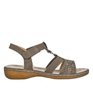 Chaussures Confort|LADY CONFORT Sandales Plates Femme Beige