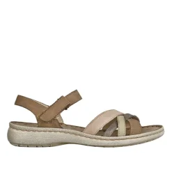 Chaussures Confort|LADY CONFORT Sandales Plates Femme Marron