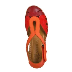 Chaussures Confort|VENUS Sandales Plates Bordeaux