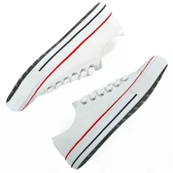 Baskets, Sneakers|STREET LIFE Tennis Femme En Toile Blanche