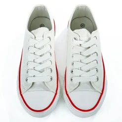 Baskets, Sneakers|STREET LIFE Tennis Femme En Toile Blanche