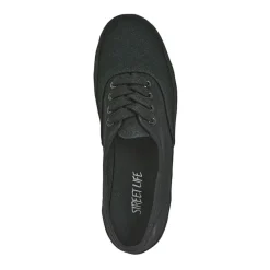 Baskets, Sneakers|STREET LIFE Tennis Femme Noir Unie