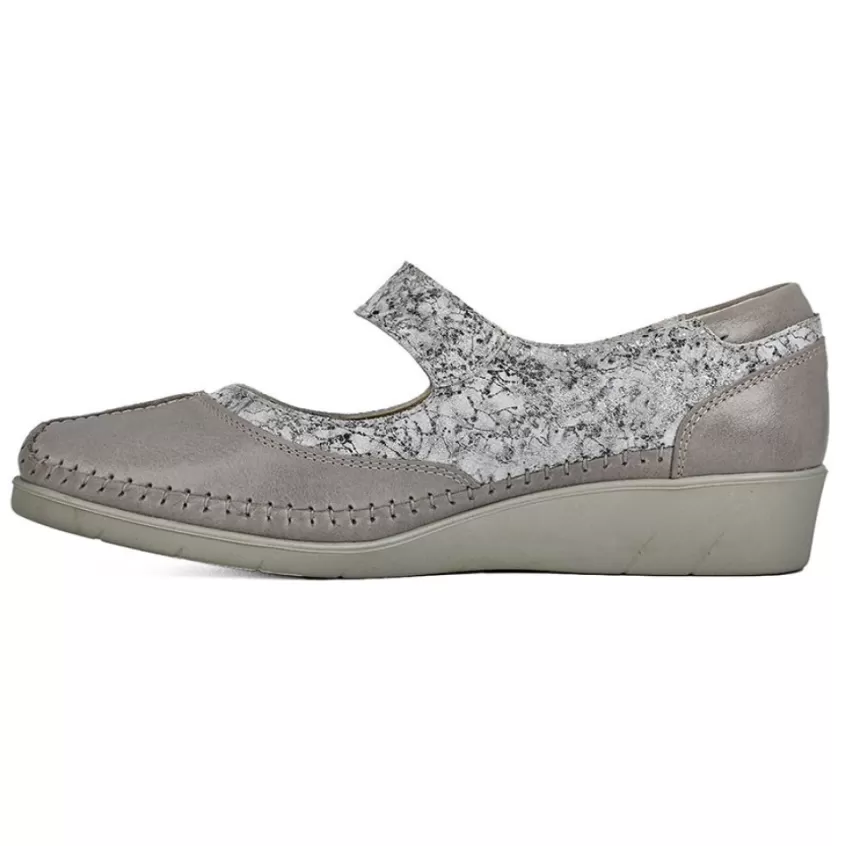 Chaussures Confort | LADY CONFORT Ballerines Confort Femme Argente A Brides