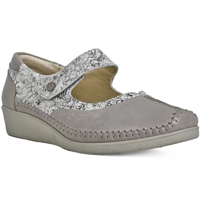 Chaussures Confort | LADY CONFORT Ballerines Confort Femme Argente A Brides