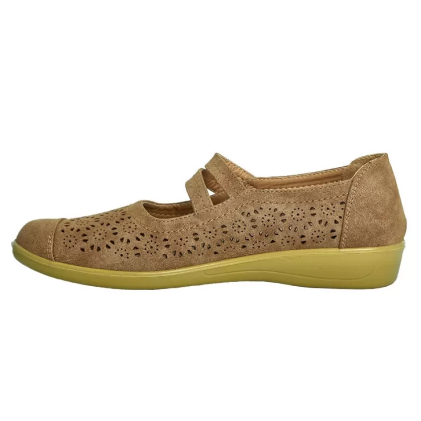 Chaussures Confort | LADY CONFORT Ballerines Confort Femme Marron Semelles Souples