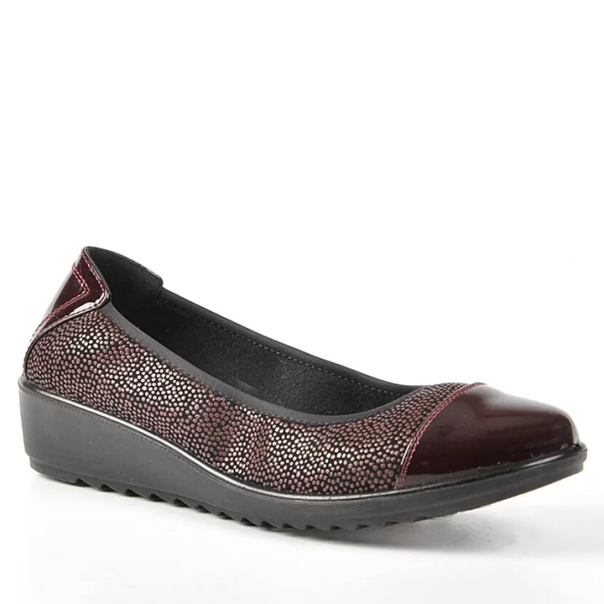 Chaussures Confort | LADY CONFORT Ballerines Femme Bordeaux Vernies