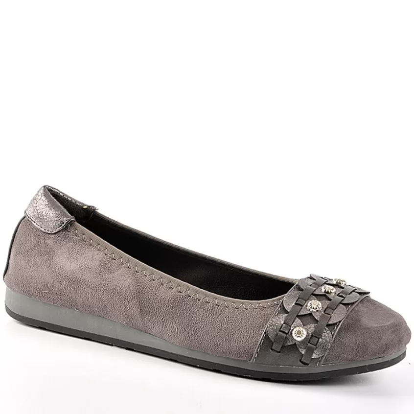 Chaussures Confort | SCALINA Ballerines Femme Gris