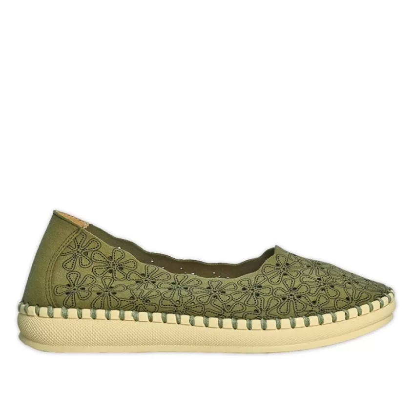Chaussures Confort | SCALINA Ballerines Femme Kaki