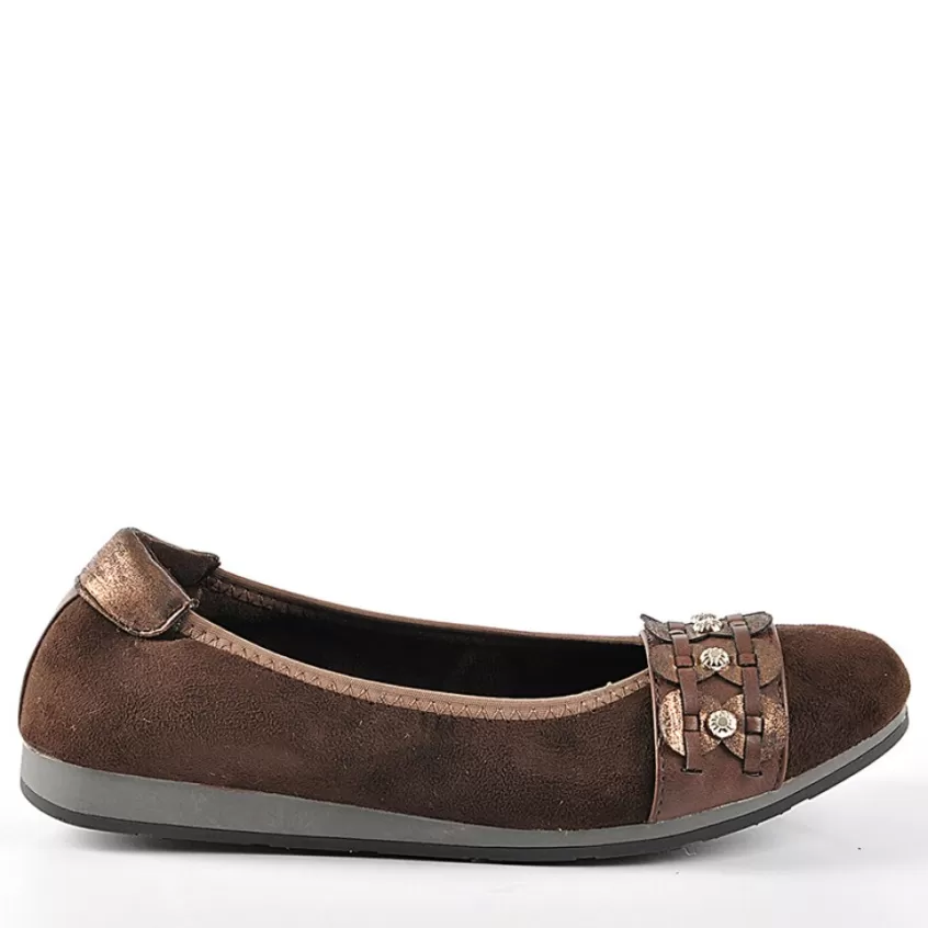 Chaussures Confort | SCALINA Ballerines Femme Marron