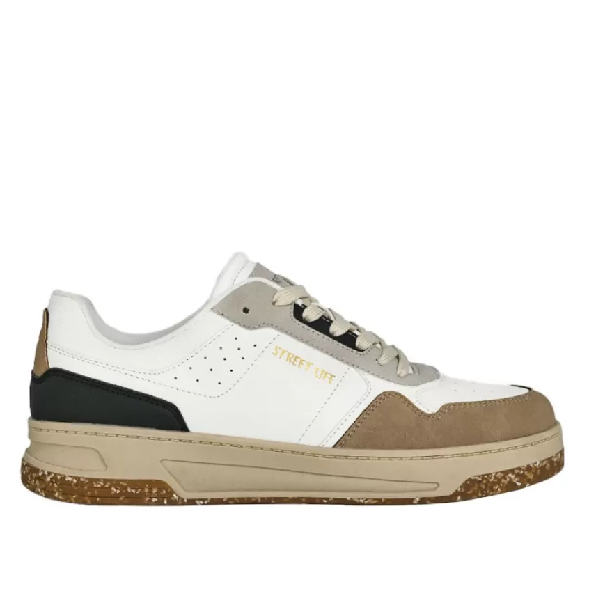 Baskets, Sneakers | STREET LIFE Baskets Basses Homme Blanc Semelle Recyclee