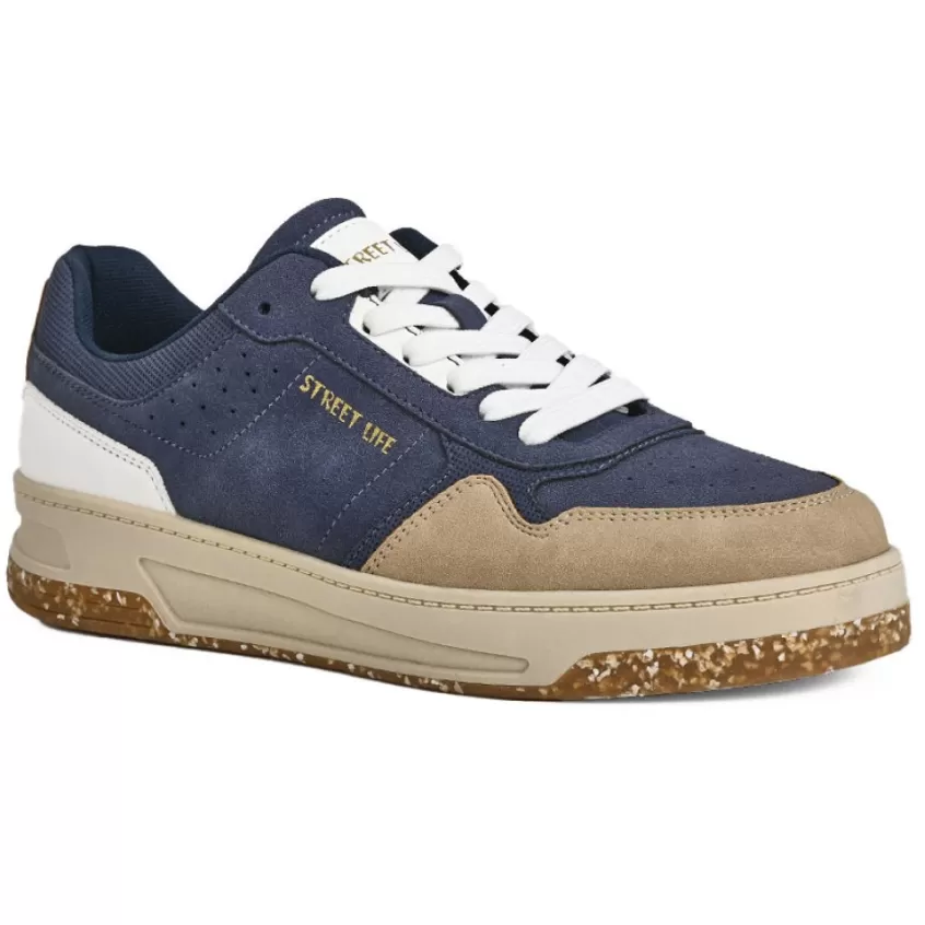 Baskets, Sneakers | STREET LIFE Baskets Basses Homme Bleu Marine Semelle Recyclee