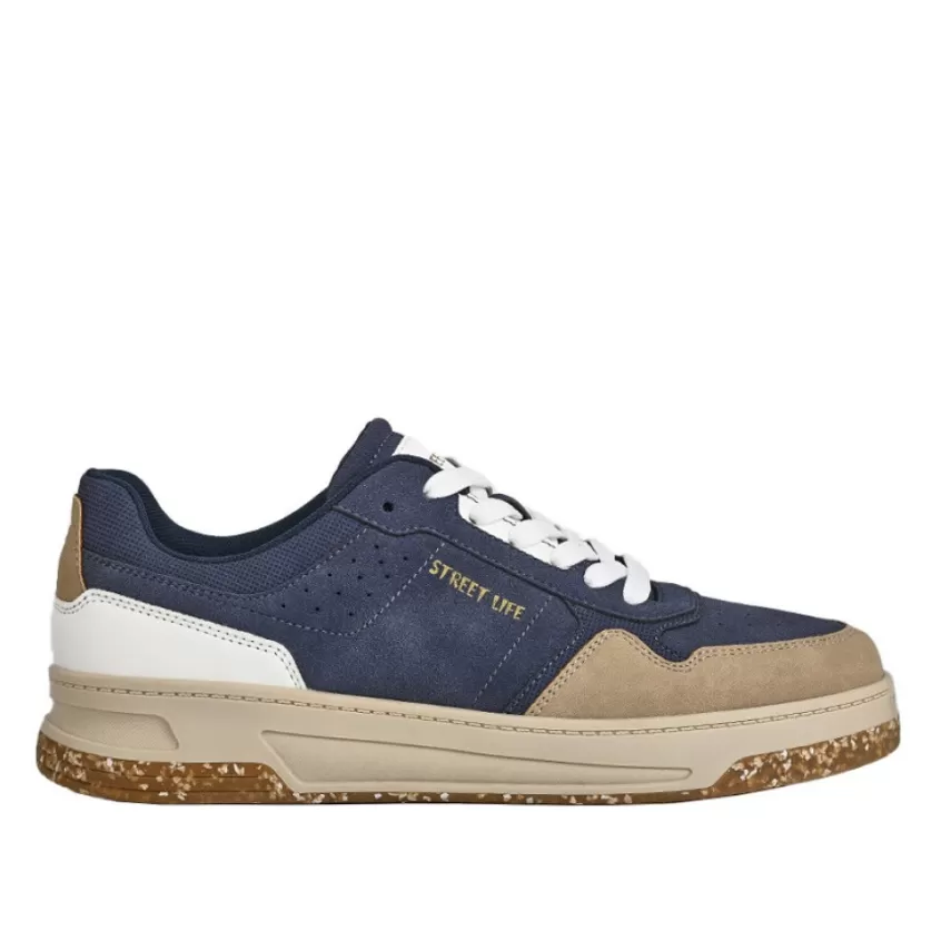 Baskets, Sneakers | STREET LIFE Baskets Basses Homme Bleu Marine Semelle Recyclee