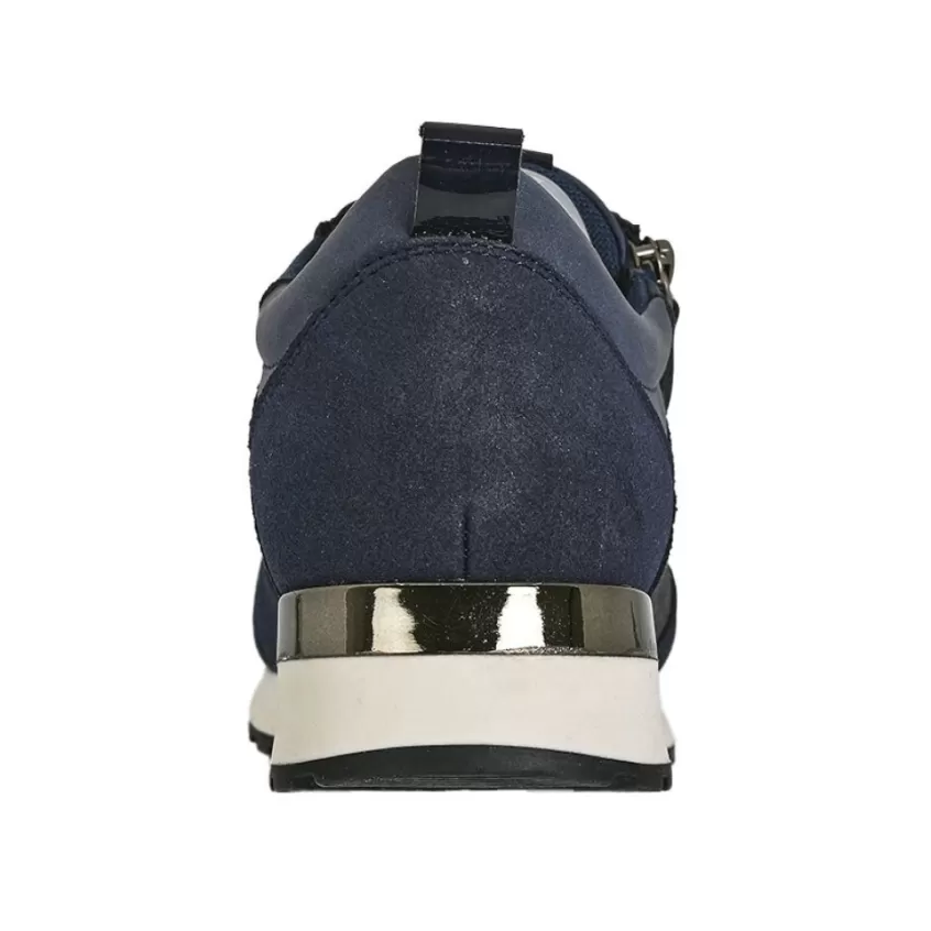 Chaussures Confort | SCALINA Baskets Confort Femme Bleu Marine A Fermeture Eclair