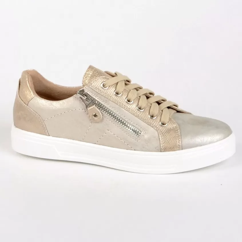Chaussures Confort | SCALINA Baskets Confort Femme Dore