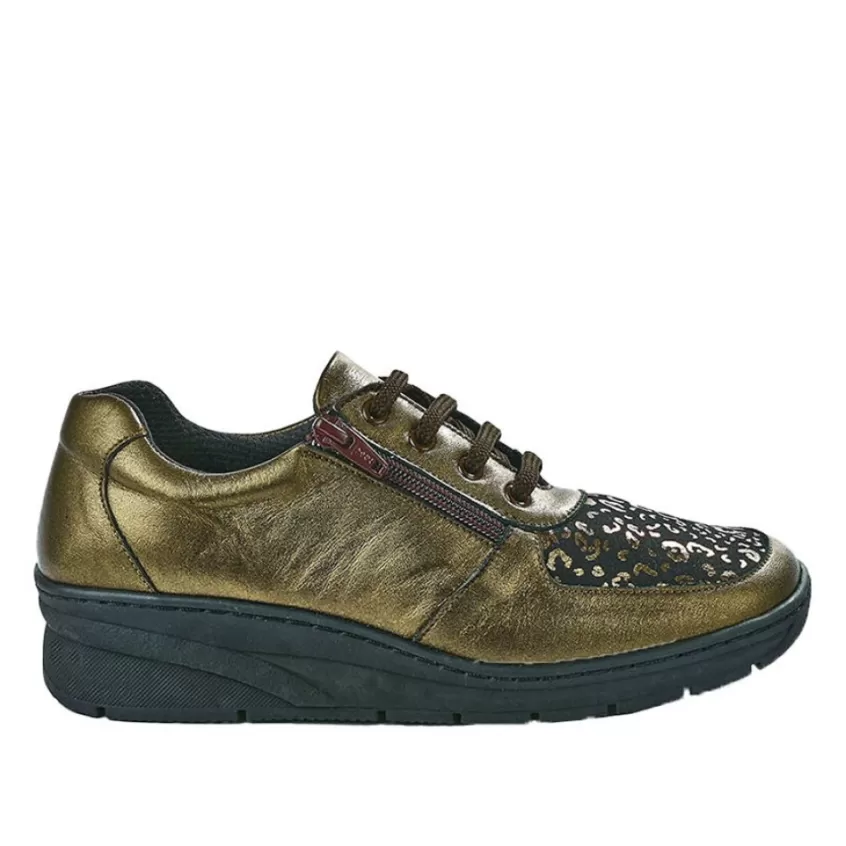 Chaussures Confort | LADY CONFORT Baskets Femme Bronze