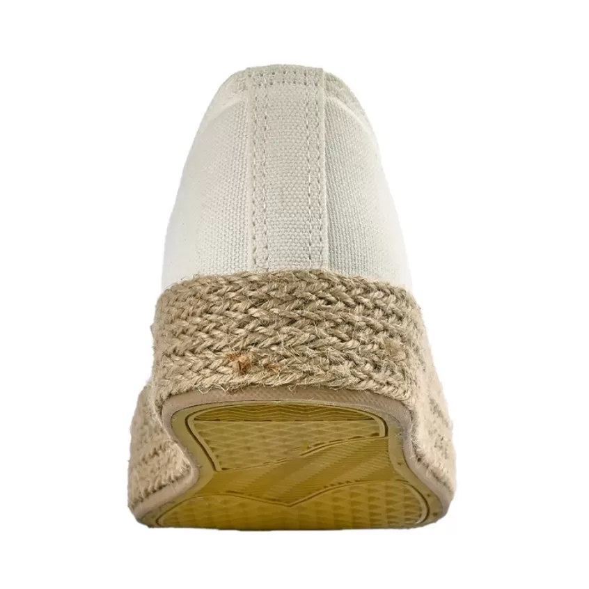 Baskets, Sneakers | STREET LIFE Baskets Femme En Toile Blanche Semelle Corde