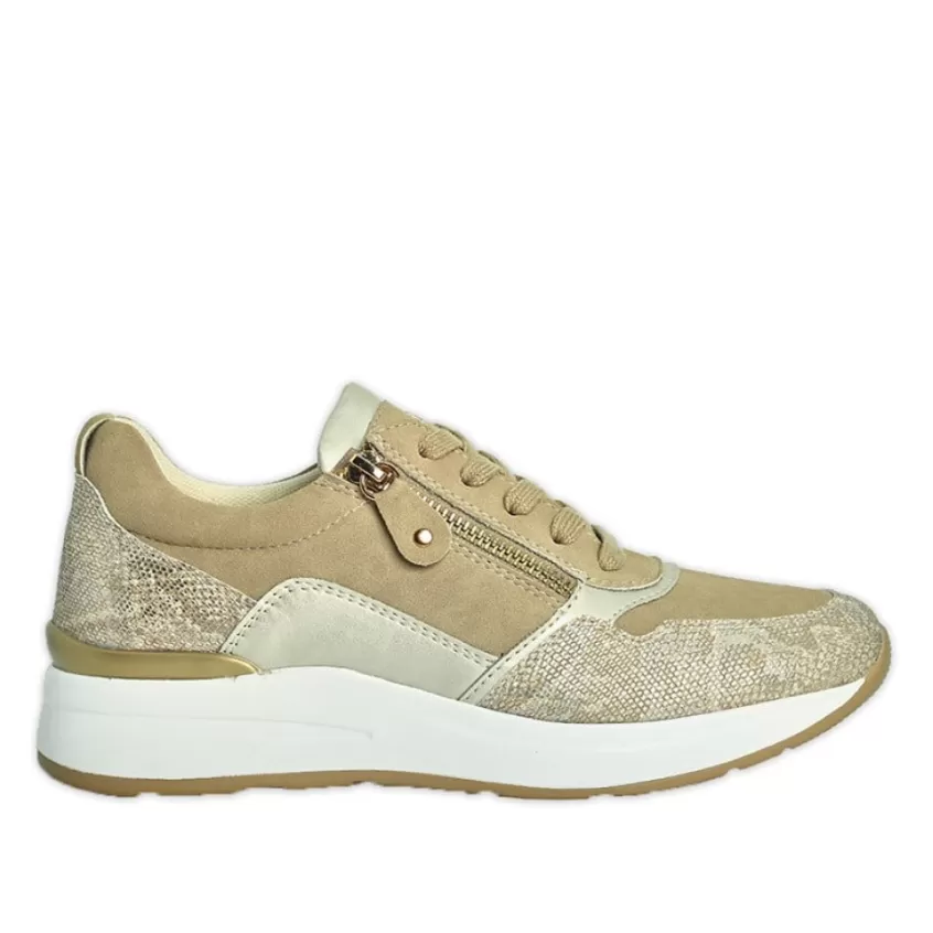 Chaussures Confort | LADY CONFORT Baskets Femme Marron A Semelle Amovible