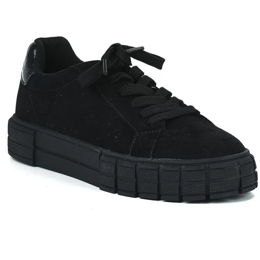Baskets, Sneakers | STREET LIFE Baskets Femme Noir Unicolore