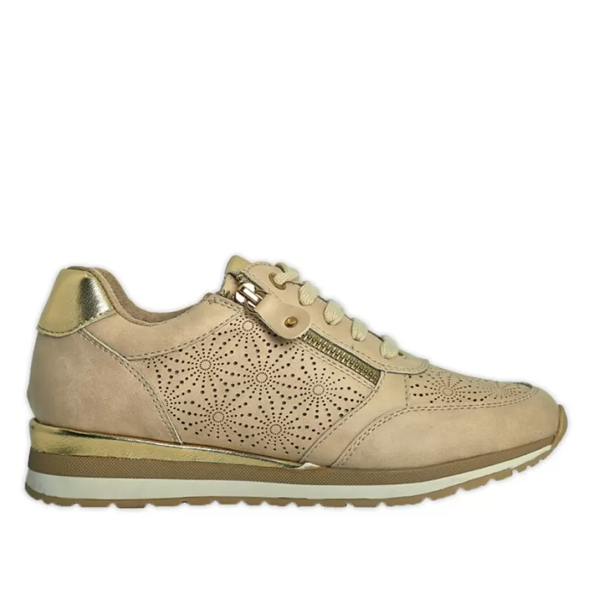 Chaussures Confort | SCALINA Baskets Femme Rose A Semelle Amovible