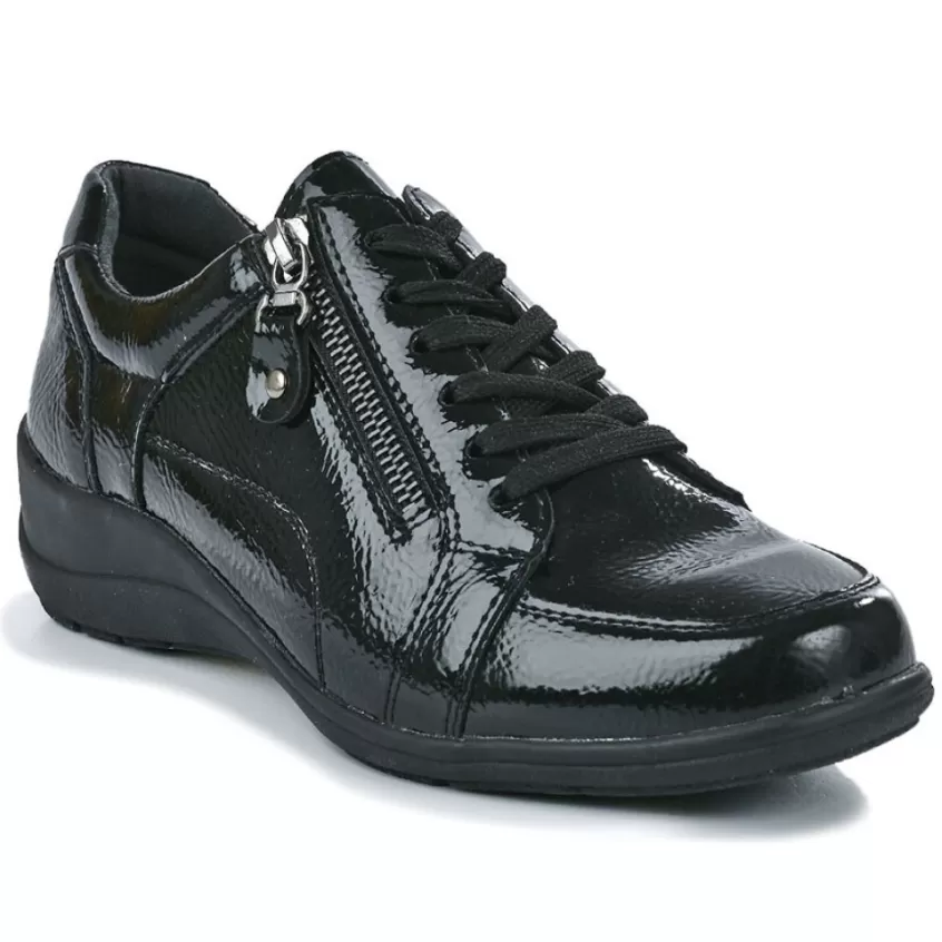 Chaussures Confort | SCALINA Baskets Femme Vernies Noires