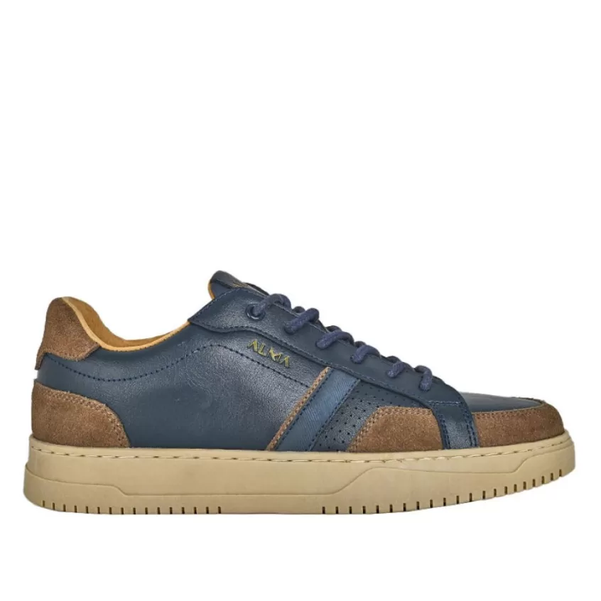Baskets, Sneakers | ALMA Baskets Homme En Cuir Bleu Marine