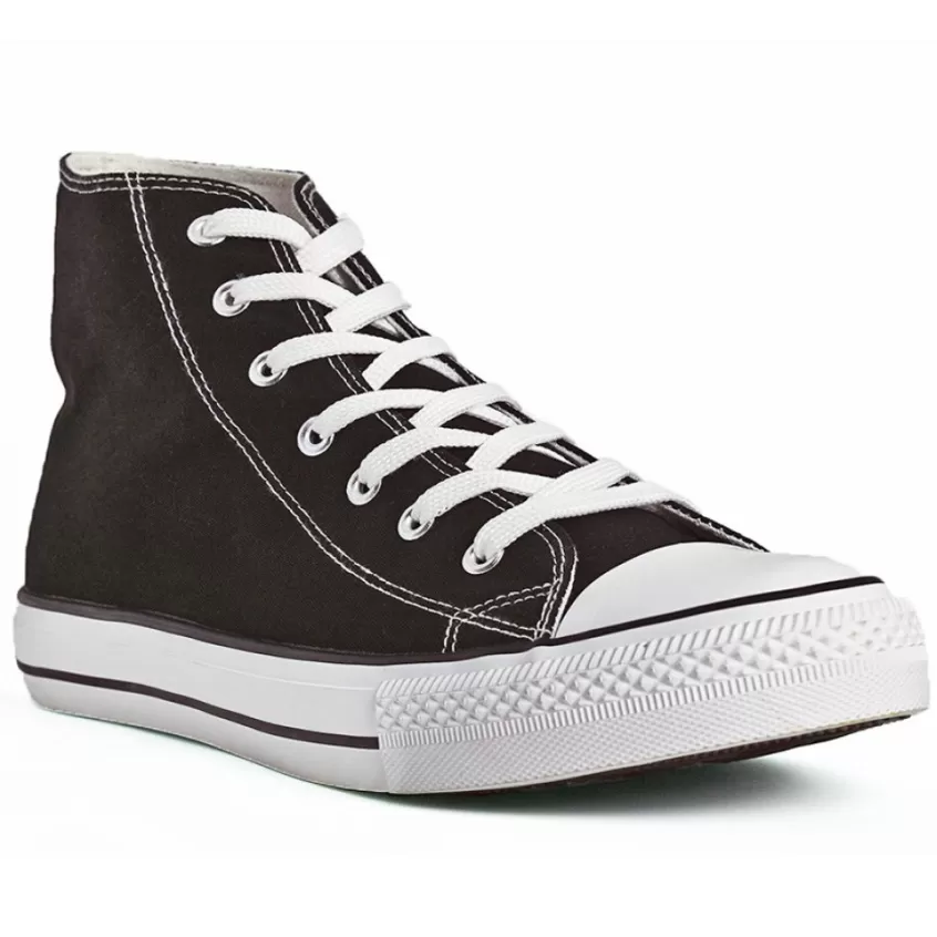Baskets, Sneakers | STREET LIFE Baskets Montantes Homme En Toile Noire