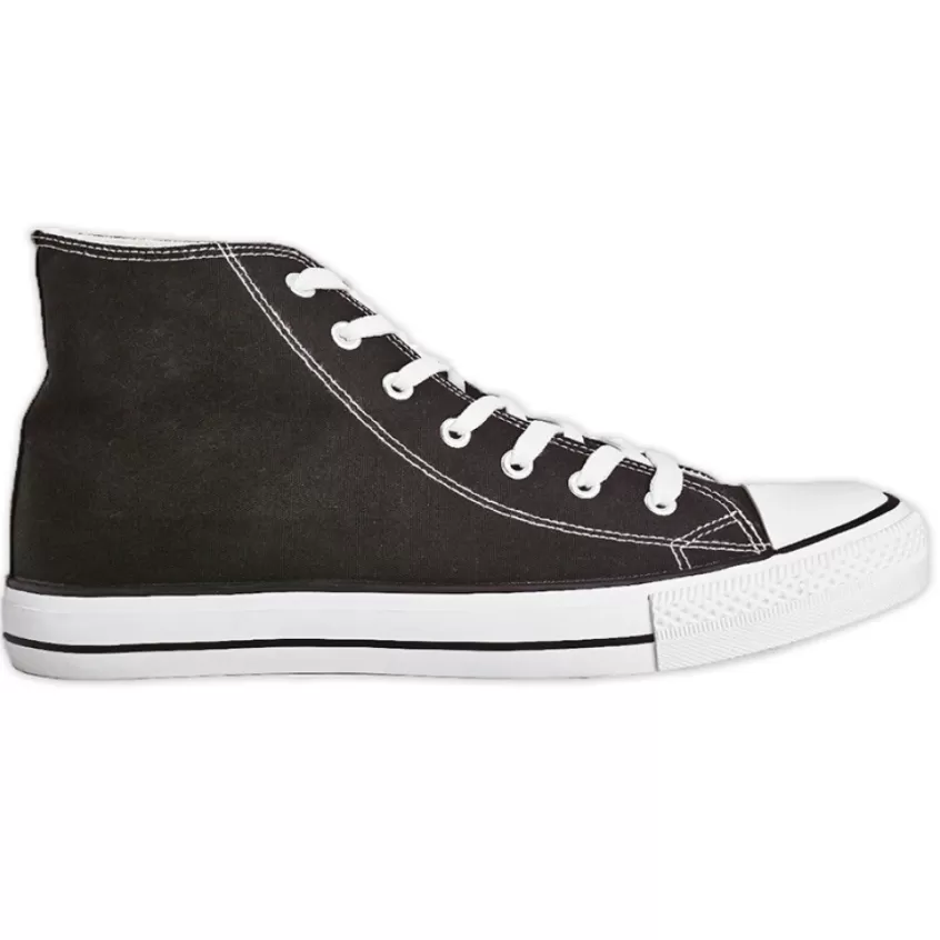 Baskets, Sneakers | STREET LIFE Baskets Montantes Homme En Toile Noire