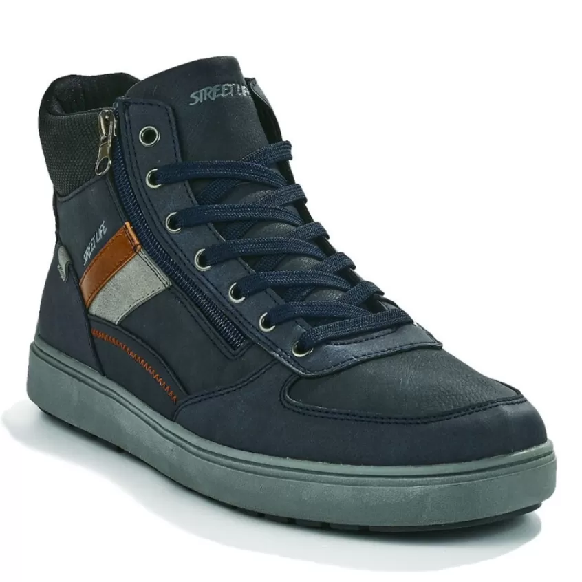 Baskets, Sneakers | STREET LIFE Baskets Montantes Homme Bleu Marine