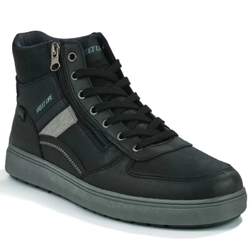 Baskets, Sneakers | STREET LIFE Baskets Montantes Homme Noir