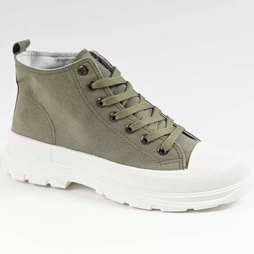 Baskets, Sneakers | STREET LIFE Baskets Plateforme Femme Kaki