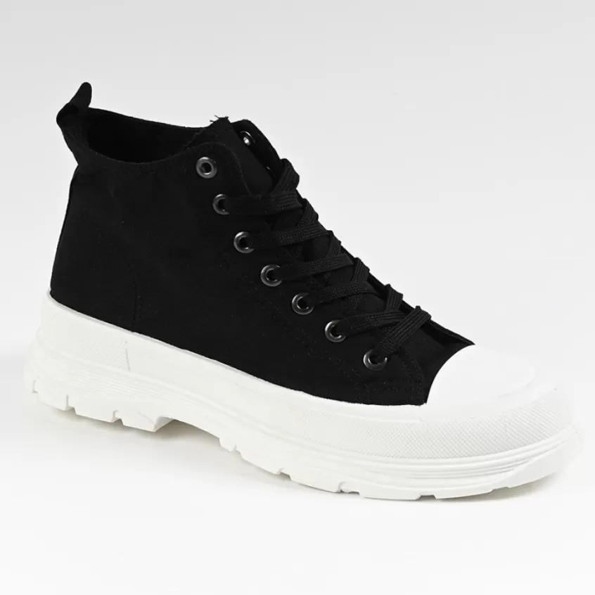 Baskets, Sneakers | STREET LIFE Baskets Plateforme Femme Noir
