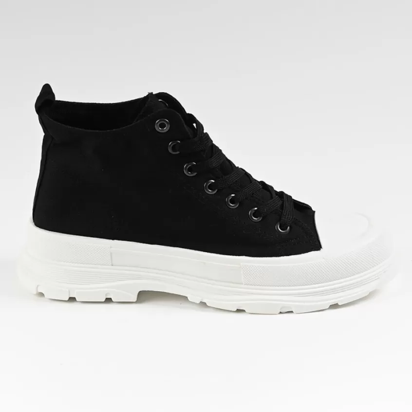 Baskets, Sneakers | STREET LIFE Baskets Plateforme Femme Noir
