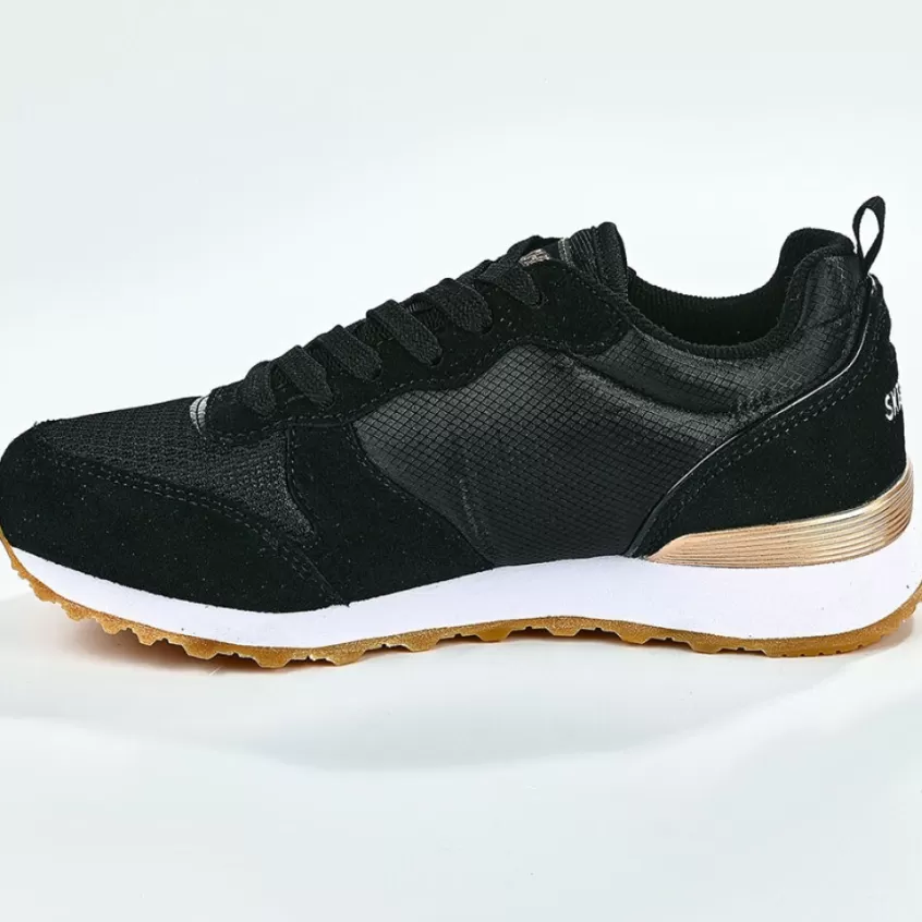 Baskets, Sneakers | SKECHERS Baskets Sneakers Femme Noir Retros Og 85 Goldn Gurl Black