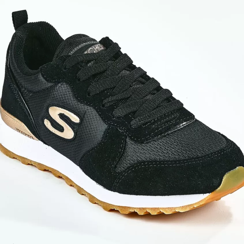Baskets, Sneakers | SKECHERS Baskets Sneakers Femme Noir Retros Og 85 Goldn Gurl Black