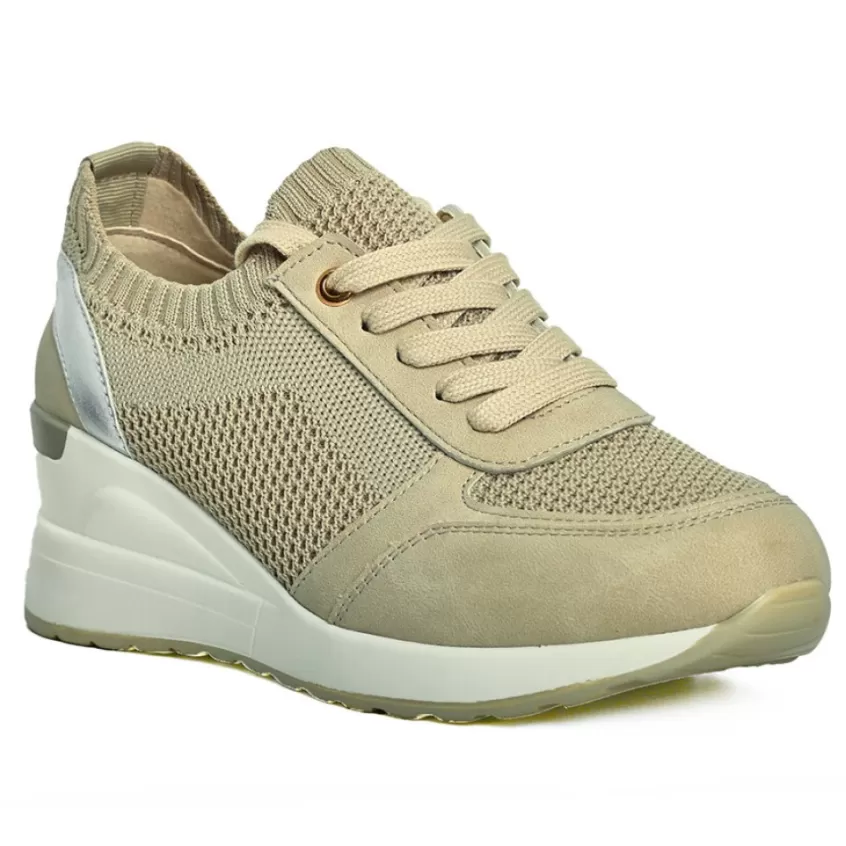 Chaussures Confort | SCALINA Baskets Sneakers Beige